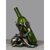 Ebros Silver Octopus Wine Holder 7.5 Inch Tall Tabletop Bar