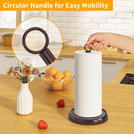 Oil Rubbed Bronze Paper Towel Holder Countertop, Oil Rubbed Bronze Kitchen Accessories Decor, Stainless Steel, Weighted Base, Paper Towel Stand for Bathroom Farmhouse Essentials