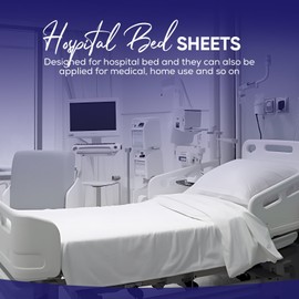 Linteum Textile Supply White Fitted Sheet Twin 36x80x9 Inches 1-Pack Poly Cotton Blend 180 Thread Count Durable Breathable Easy Care Bottom Sheets for Hospitals, Hotels, Healthcare, Spa