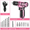 Cordless Drill：DEKOPRO 12V Power Drill Set with Pink 800RPM Electric