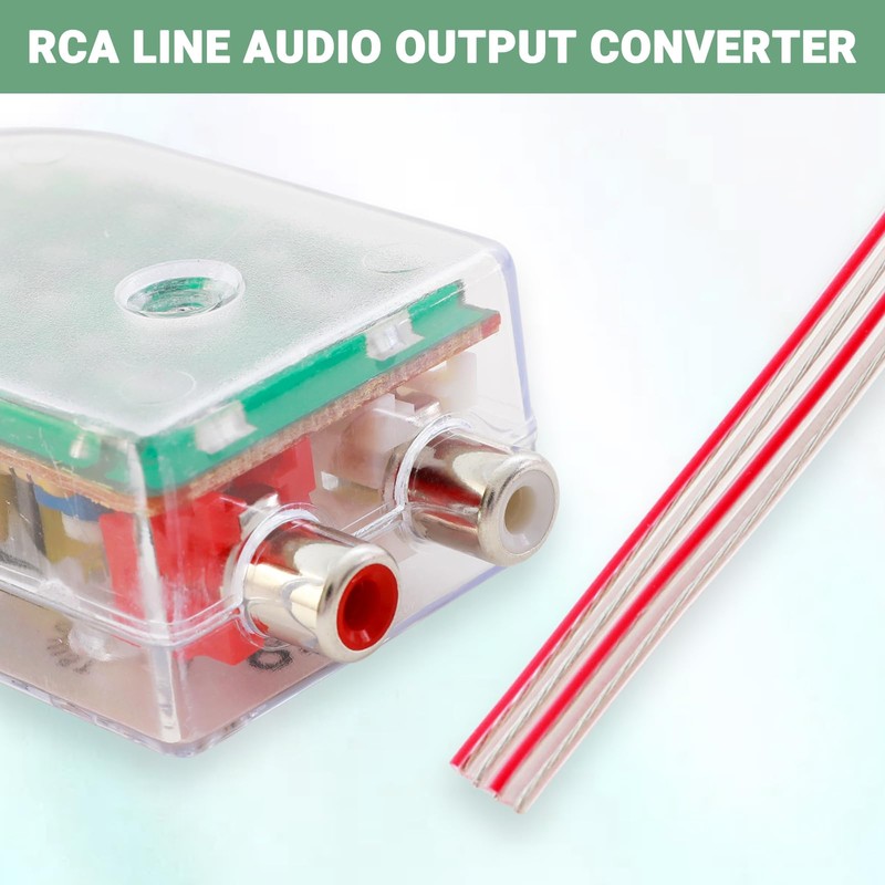 RCA Audio Output Converter: Speaker to Line Converter - Convert