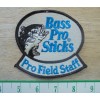 FISHING BASS PRO STICKS-PRO FIELD STAFF" SEW ON CLOTH PATCH NEW