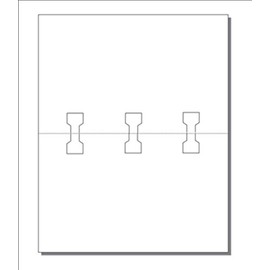 Print-Ready Rotary File Cards (5" x 4"), 2-UP, Die-Cut on 8" x 10" White 67lb Vellum Paper - 250 Sheets (500 File Cards)
