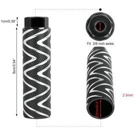 Bike Pegs Aluminum Alloy Bike Anti-Skid Lead Foot BMX Pegs Rear Stunt Pegs-3/8 inch Axles（2Pcs） (Black)