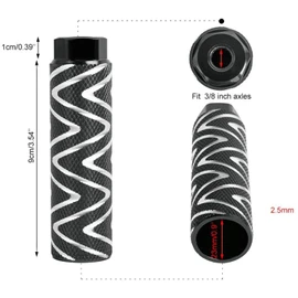 Bike Pegs Aluminum Alloy Bike Anti-Skid Lead Foot BMX Pegs Rear Stunt Pegs-3/8 inch Axles（2Pcs） (Black)