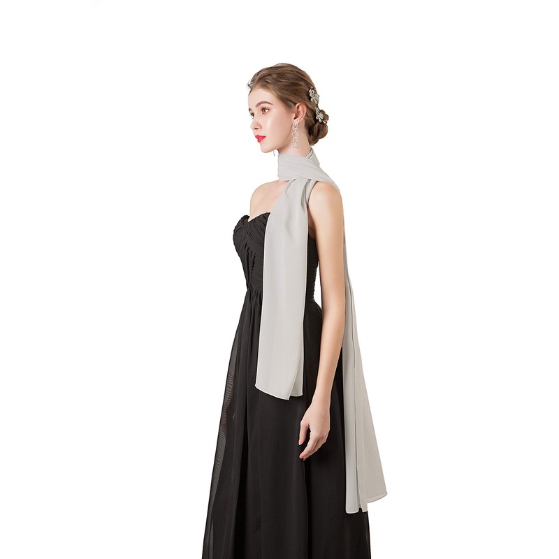 olyrjie - Bufandas de gasa suave para vestidos de noche,