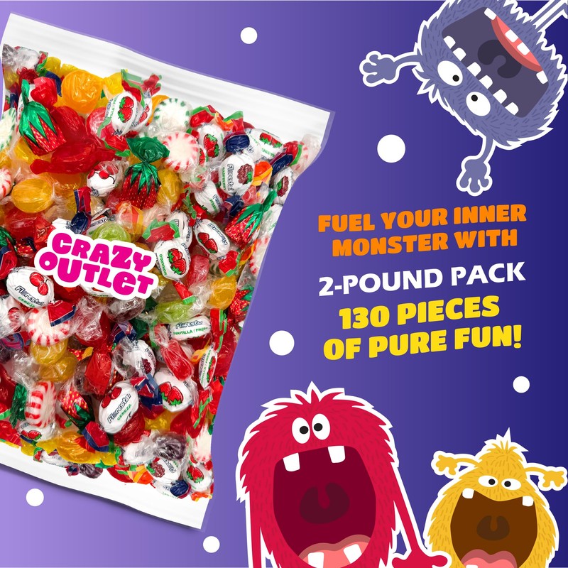 Old-Fashioned Hard Candy Assortment - 2 Pound Bulk Pack (About