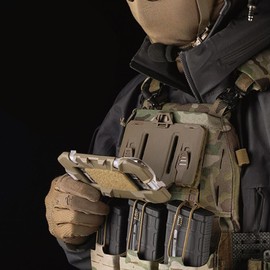 Wenyrich Mobile Phone Carrier Foldable Tactical Vest Plate Carrier Molle Plate Navigation Board Phone Holder Smartphone Holster Chest Cellphone Mount