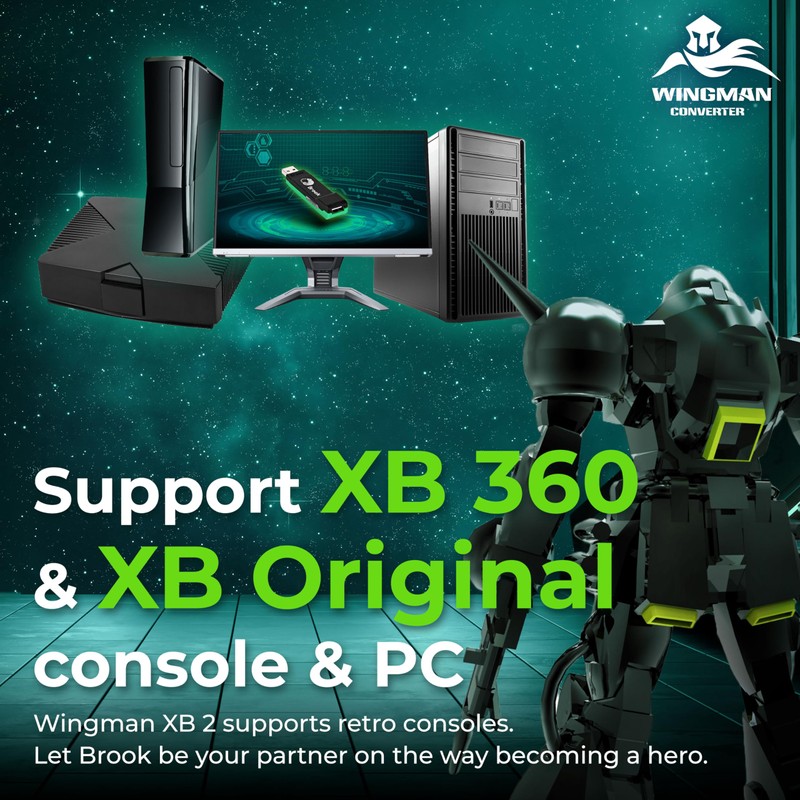 Brook Wingman XB 2 Converter with Keychain - Wireless Controller