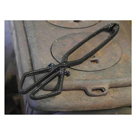 green county hardware Black Iron Scissor Coal Tongs 13" Fireside Fireplace Fire Companion