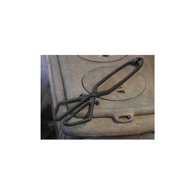 green county hardware Black Iron Scissor Coal Tongs 13" Fireside