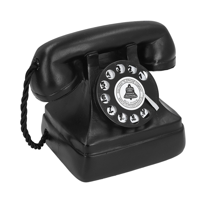 Decorative Telephone Creative Synthetic Resin Rotary Dial Retro Telephone Ornament