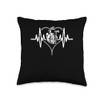 Heartbeat Firefighter Fireman Rescuer Fire Extinguisher Throw Pillow