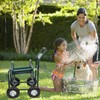 Garden Hose Reel Cart with 4 Wheels, Heavy Duty Garden