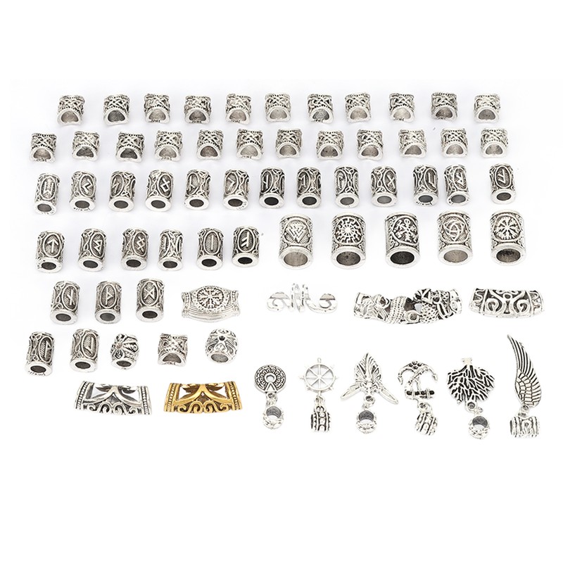 106pcs Dreadlocks Hair Rings Alloy Different Shapes Exquisite Patterns Hair