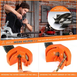 Grnlucja Multipurpose Drill Bit Grinding Sharpener,Electric Drill Bit Sharpener for All Bits Portable Drill Grinder Grinding Tool Easy Install