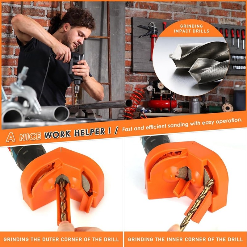 Grnlucja Multipurpose Drill Bit Grinding Sharpener,Electric Drill Bit Sharpener for