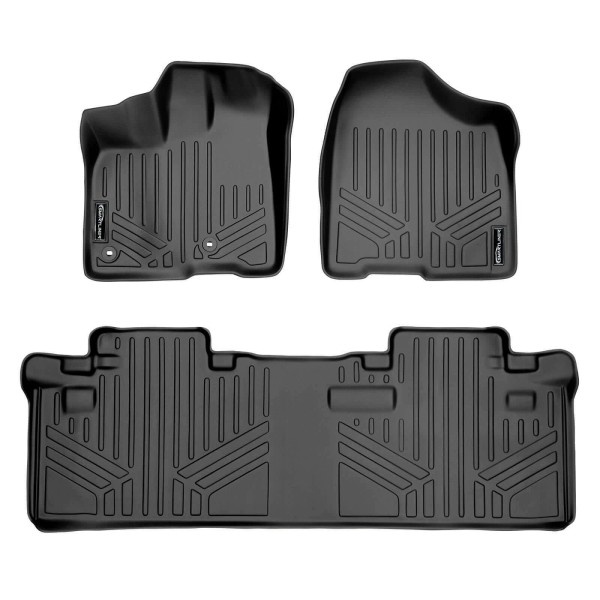 SMARTLINER SA0128/B0083 Front/Rear Floor Liners Black for Toyota Sienna