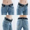 2 x Buckle-free Elastic Invisible Waist Belt for Jeans No