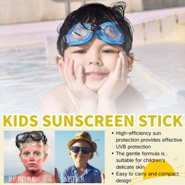 Kids Sun Cream Stick - SPF 30 Baby Sun Cream - Baby Sunscreen - Mineral Sunscreen Kids Broad Spectrum UVA/UVB - Protective Sun Block Sticks for Face - Ultraviolet, Refreshing and Non-sticky 15g