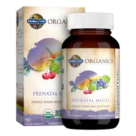 90 Caps Organics Garden Of Life Prenatal Multivitaminas Sin Sabor