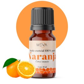 MEVA ACEITE ESENCIAL 100% PURO DIFUSOR MASAJE 10ML (NARANJA)
