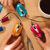 Verbatim Go-Mini optische Travel-Maus, kleine Computermaus mit einziehbarem Kabel, USB-A,