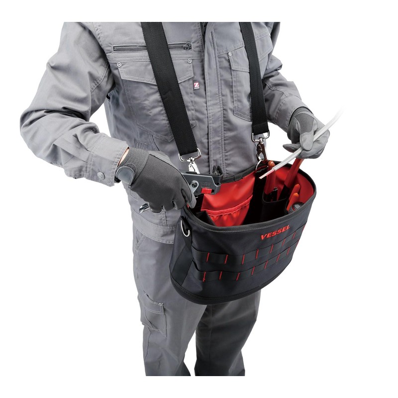 Vessel TBK-300 Tough Fit Bucket, M, Electrician Bucket with Hook