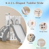 LulliSpace 6 in 1 Toddler Slide,Kids Climber Slider for Indoor