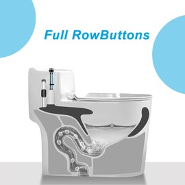 Toilet Push Button, 38mm Thread Diameter Dual Push Flushing Button, Adjustable Toilet Water Tank Button