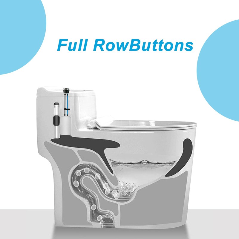 Toilet Push Button, 38mm Thread Diameter Dual Push Flushing Button,
