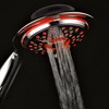 PowerSpa 4-Inch LED Handheld Shower Head with Air Jet LED