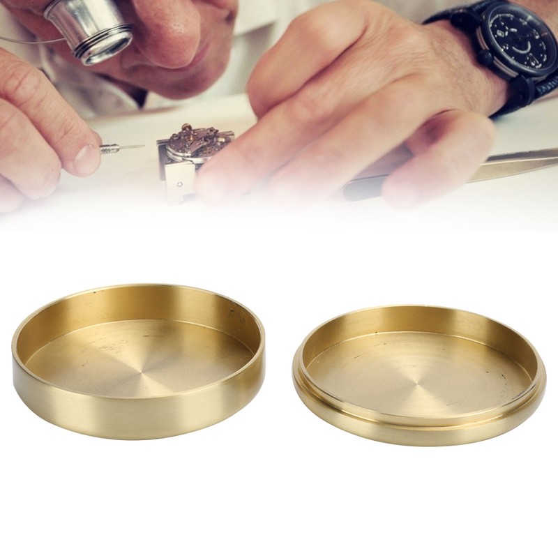 Watch Oil Jar Copper Watch Movement Cleaning Maintenance Pot Round