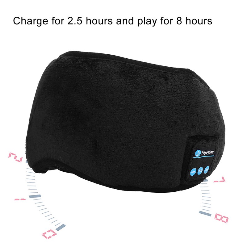 Wireless Bluetooth 5.0 Eyeshade Cover Intelligent Sleeping Music Headphone Travel