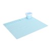 Silicone Painting Mat with Water Cup Washable Protruding Scale Line