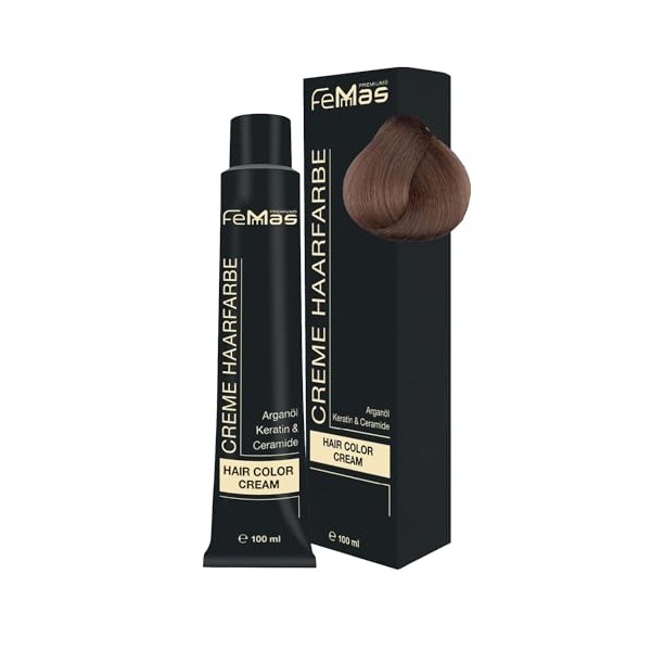 FemMas Haarfarbe Gold Sand 8.31 I Professionelle Creme Haarfarbe mit