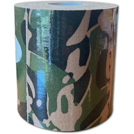 GrifGrips Athletic Sports Tape - Kinesiology Tape for Knees & Ankle Wrap Uncut Roll - Cotton, Breathable, Supports Muscles & Joints - for Athletes & Everyday Use (Camo, 4-Roll Pack)