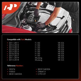 A-Premium - Bujías de iridio y platino compatibles con Ford F-150 F150 2011-2017 5.0L, Mustang 2011-2019 5.0L 5.2L, paquete de 8