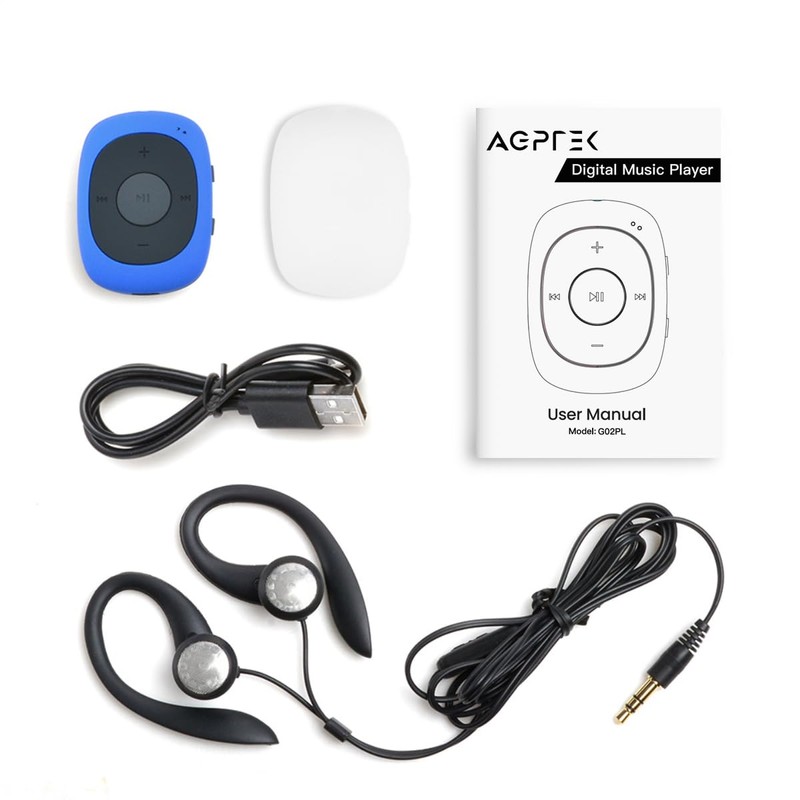 AGPTEK G02 64GB Clip MP3 Player Ditigal Music Player with