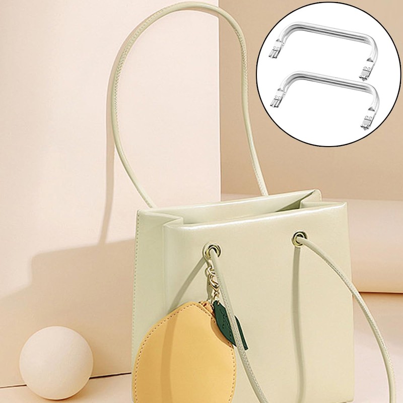 4 PCS Aluminum Purse Frame Clutch Bag Clasp U-Shaped Metal