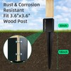 XYADX Fence Post Anchor Ground Spike Heavy Duty Black Powder