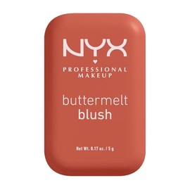 NYX Professional Makeup Buttermelt Blush, rubor en polvo de alta pigmentación, fórmula vegana, manteca de mango, almendra y karité, acabado suave hasta por 12H, 5g – Tono Feeling Butta (Rosa oscuro)
