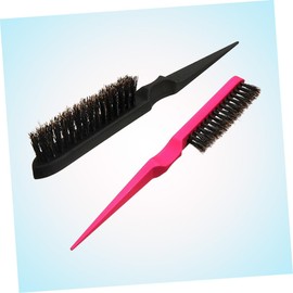 FOMIYES Set of 2 Bristle Row Combs for Home Salon Stimulate Scalp Long Handle Random Style