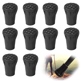 【10個セット】カラー：ブラックトレッキングポール 登山 軽量 登山ステッキ ステッキ 取り替え 交換用 ゴムカバー ストック