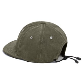 Croogo Men's Umpire Cap, Short Brim, Soft, Breathable, Plain, Simple, Cotton, Short Brim Cap, Running, Tennis, School, Work, Outdoor, Spring, Summer, Autumn, Winter, Casual Hat, G-ASB03-Green