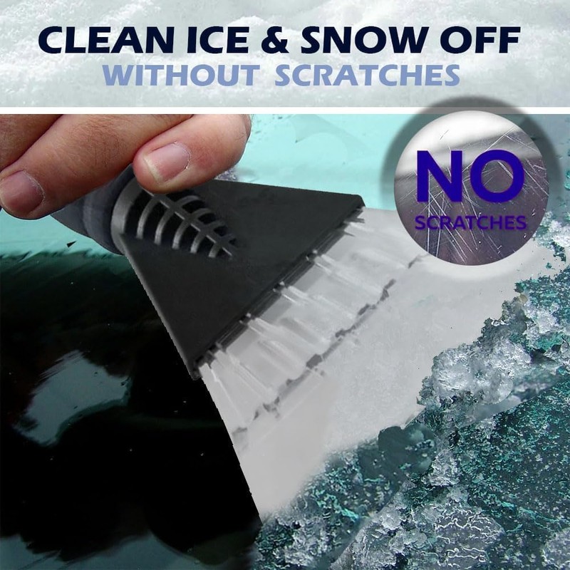 Primes DIY Black Soft Grip Ice Remover Scraper for Car