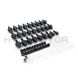 HONGK Motorcycle Spike Fairing Bolts Black Spiked Kit For 1993-1999 Honda CBR 900RR