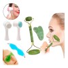 Kit Rodillo Y Gua Sha De Jade +cepillo Facial +antifaz