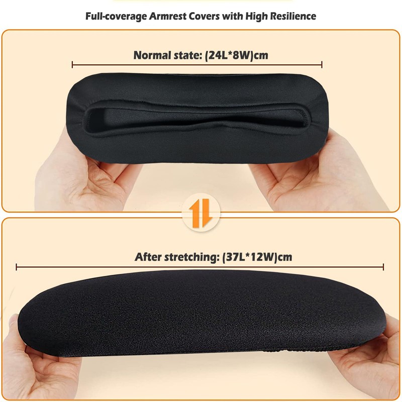 FYTXSZ Office Computer Chair Armrest Covers - Thickened Stretchy Polyester