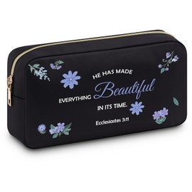 Inspirational Bible Verse Gifts Makeup Cosmetic Bag Christian Gifts for Women Sister Friend Religious Encouragement Gifts Spiritual Gifts Christmas Birthday Gifts for Women Mom Sister Friends